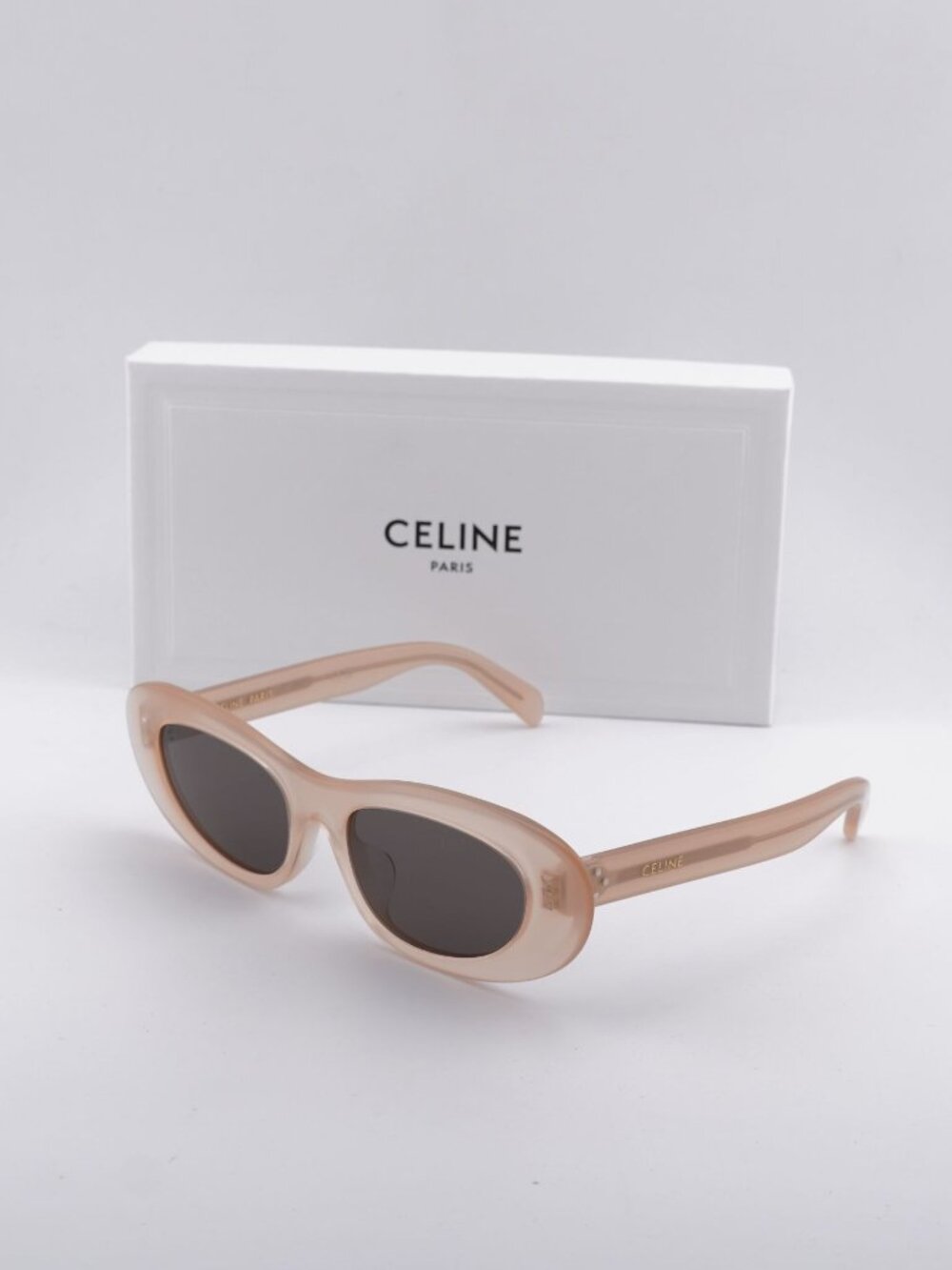Celine CL40310U 74A Oval Sunglasses - Peach / Smoke